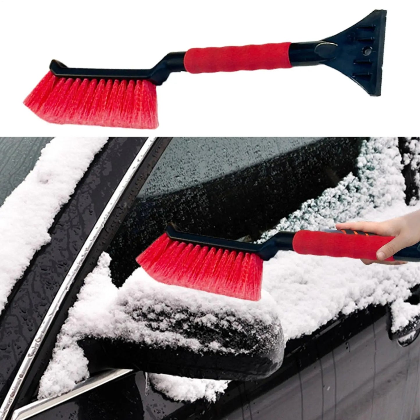 Car Ice Scraper and Brush Car Scraper Snow Brush Window Ice Scraper Snow Remover for Car Ergonomic Foam Grip Window Snow Cleaner